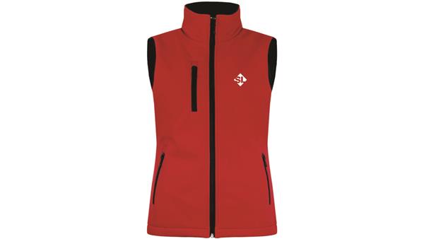 SLF Padded softshell vest rød, dame