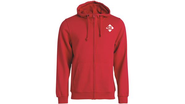 SLF Basic hoody full zip rød, herre