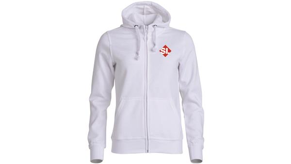 SLF Basic hoody full zip hvit, dame